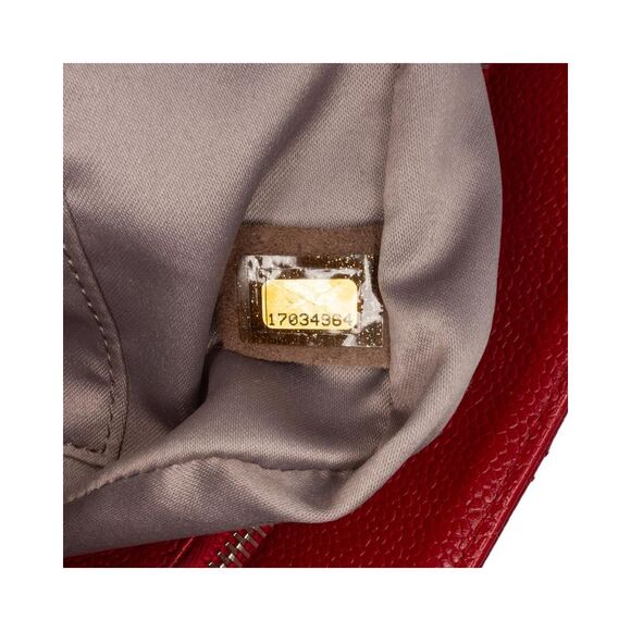 Pre Loved Chanel Classic Tote Quilted Caviar Leather Women Red Tote Bags - Picture 6 of 8
